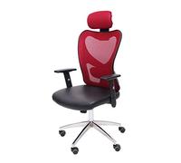 Mendler Chaise de bureau Atlanta professionnelle pivotante similicuir Rouge