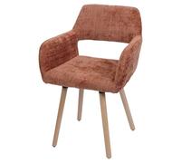 Mendler Chaise de Salle à Manger HWC-A50 I Chenille (465g/m²) MVG Terre Cuite