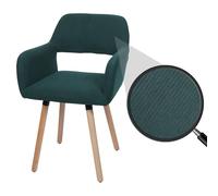 Mendler Chaise de Salle à Manger HWC-A50 II Cord (400g/m²) MVG Vert