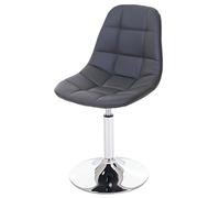 Mendler Chaise de Salle à Manger HWC-A60 Similicuir Gris Pied chromé