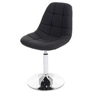 Mendler Chaise de Salle à Manger HWC-A60 Tissu Textile Gris foncé Pied chromé