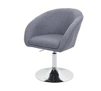 Chaise De Salle À Manger Hwc-F19 Pivotant Réglable En Hauteur Tissu/Textile Gris-Foncé Gris