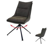 Chaise de salle à manger HWC-N71, chaise de cuisine, pivotante, tissu/textile (420g/m²) Öko-Tex vert