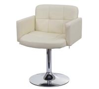 Chaise De Salle À Manger Orlando, Chaise De Cuisine Avec Accoudoirs, Similicuir Chrome Crème Multicolore