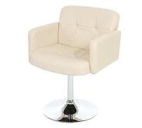 Mendler Chaise de séjour Orlando, pivotante, Similicuir - crème