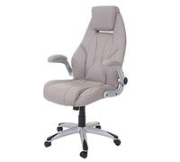 Mendler Chaise fauteuil de bureau HWC-A65 – pivotante, similicuir – Taupe