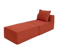 Mendler Chaise Longue/Accessoires pour canapé HWC-O54 63x75x194cm Terre Cuite