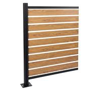 Mendler Clôture pour poubelles en Aluminium HWC-K57 130 x 100 x 6 cm, Marron Clair