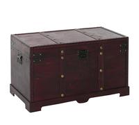 Coffre bois de décoration Valence aspect antiquité 39x67x38cm carré