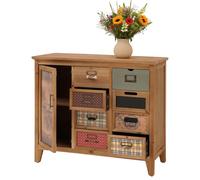 Mendler Commode de pharmacien HWC-O63 Bois 80x91x40cm Corps Naturel