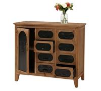 Mendler Commode de pharmacien HWC-O63 Vintage Shabby Volet 80x91x40cm Corps Noir