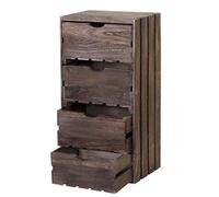 Commode HWC-C62, 4 tiroirs, 70x32x26cm brun shabby
