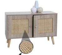 Mendler Commode HWC-M40, Sideboard Armoire Highboard, Compartiments de Rangement, Kubu rotin Bois mélaminé, Aspect chêne