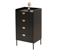 Mendler Commode HWC-O39 95x50x42cm Imitation Bois Noir