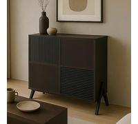 Mendler Commode HWC-O40 en MDF, métal, mélaminé, 94x79x42 cm, Aspect Noyer