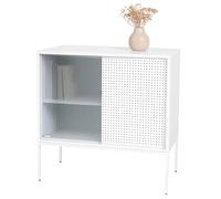 Mendler Commode HWC-O90 métal 85x80x45cm Blanc