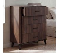 Mendler Commode HWC-P42, Buffet, 4 tiroirs, MDF 92 x 80 x 40 cm - Aspect Noyer