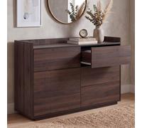 Mendler Commode HWC-P44 en MDF, 83 x 120 x 40 cm, Aspect Noyer