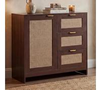 Mendler Commode HWC-P50 MDF mélaminé façade Lin Aspect Noyer