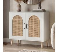 Mendler Commode HWC-P51 mélamine 79x80x40cm Blanc