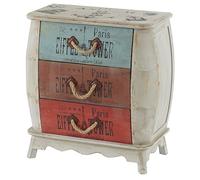 Commode Leiria Armoire Table D'appoint, Vintage, Shabby Chic, 74x70x36cm Multicolore