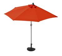 Demi-Parasol Aluminium Parla Pour Balcon Ou Terrasse, Ip 50+, 270cm Terracotta Avec Pied Orange
