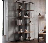 Mendler Étagère HWC-P12 mélamine certifiée MVG 180x80x31cm Noir, Marron