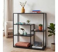 Mendler Étagère HWC-P98, métal Industriel, 80 x 80 x 30 cm, Noir