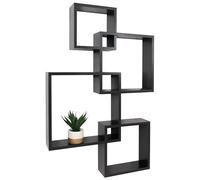 Mendler Étagère Murale HWC-P23 4 étagères MVG Noir