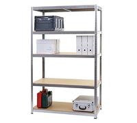 Mendler Etagère Robuste HWC-E33, pour Rangement,Acier,Charge maximale 875 kg, 5 étagères - galvanisé 200x120x60cm