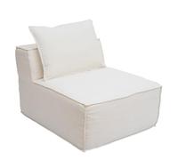 Mendler Fauteuil/Accessoires pour canapé HWC-O54, Fauteuil Lounge, Partie Centrale rembourrée, Tissu/Textile (300 g/m²) 63 x 75 x 97 cm - crème