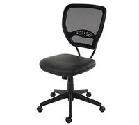 Generique – Fauteuil de bureau Seattle – Similicuir noir, charge 150 kg, sans accoudoirs – Noir G