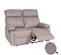 Mendler Fauteuil cinéma 2 Places HWC-L93 Tissu Textile Gris Marron