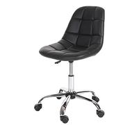 Mendler Fauteuil de Bureau Lier, Chaise pitovante, siège baquet, Similicuir - Noir