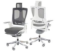 Mendler Fauteuil de Bureau MERRYFAIR Wau 2 Blanc Noir
