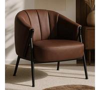 Mendler Fauteuil HWC-P30 Simili Cuir Rouille