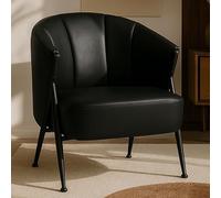 Mendler Fauteuil HWC-P30 Similicuir Noir