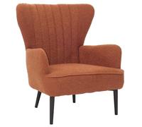 Mendler Fauteuil Lounge HWC-K37 Bouclé (600g/m²) Oeko-Tex Terre Cuite