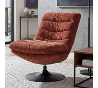 Mendler Fauteuil Lounge HWC-Q29 Acier terrecuite