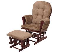 Mendler Fauteuil Relax HWC-C76 Brun Clair, piètement foncé