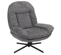 Mendler Fauteuil Relax HWC-P32 Chenille (370 g/m²) Gris