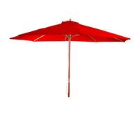 Mendler Florida Parasol de jardin/de marché, Ø 3,5 m polyester/bois, 7 kg, bordeaux