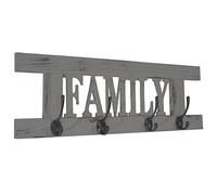 Lampe de lecture Mendler Garde-robe murale Family, planche vestiaire, style shabby, vintage, 60x20cm gris