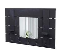 Mendler Garderobe Murale 5 Crochets HWC-C89 Vintage 90x60cm Gris foncé