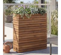 Mendler Jardinière HWC-L21 rectangulaire 77 x 63 x 23 cm, Marron Clair