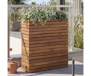 Mendler Jardinière HWC-L21 rectangulaire 77 x 63 x 23 cm, Marron Clair
