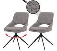 Mendler Lot de 2 chaises de Salle à Manger HWC-N73 Grises