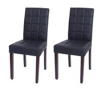 Mendler Lot de 2 chaises de Salle à Manger HWC-O65c Noir