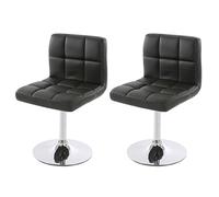 Mendler - Chaises de salle à manger Kavala - Lot de 2, pivotantes, similicuir, noir