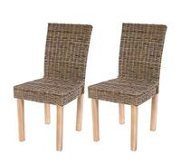 Mendler Lot de 2 chaises de Salle à Manger Littau rotin Kubu